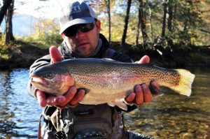 Winter Rainbow Trout Fishing Brevard French Broad River