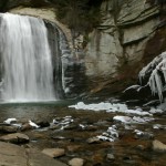 Winter falls, land of waterfalls NC information and photography